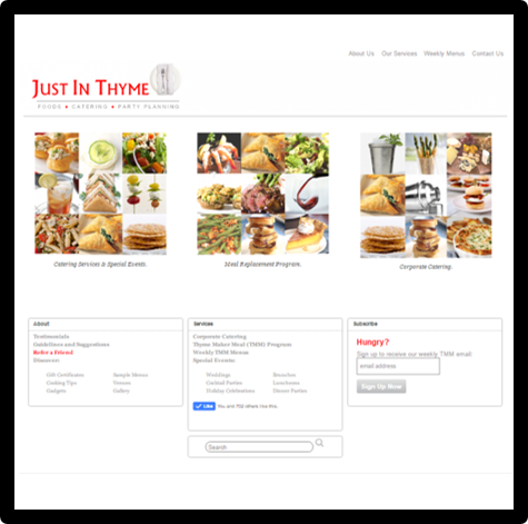 Just In Thyme Foods Website Project